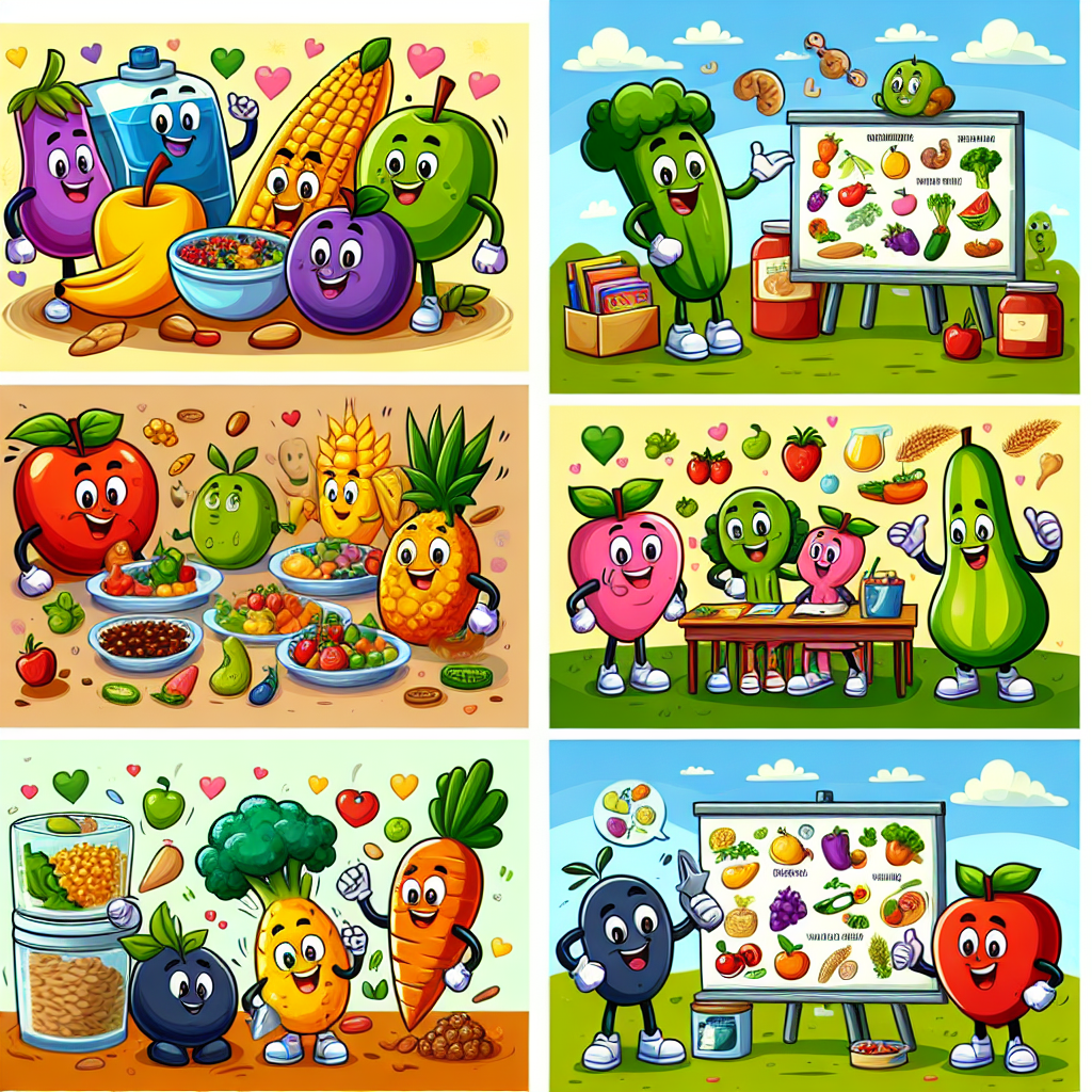 Kreativitas Poster Makanan Sehat Kartun untuk Edukasi Anak-anak
