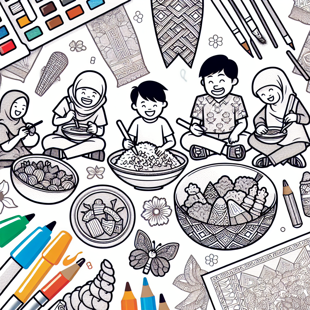 Kreativitas Anak: Mewarnai Gambar Makanan Tradisional Indonesia yang